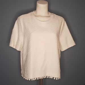 Carmen Marc Valvo Cream Blouse